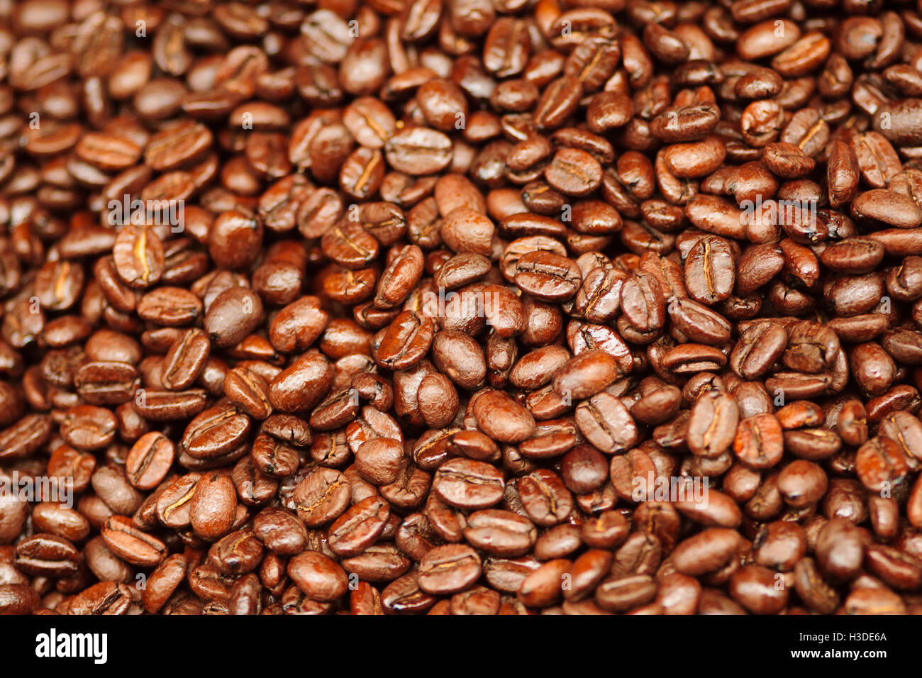 I chicchi di caffè in vendita nel mercato Foto Stock