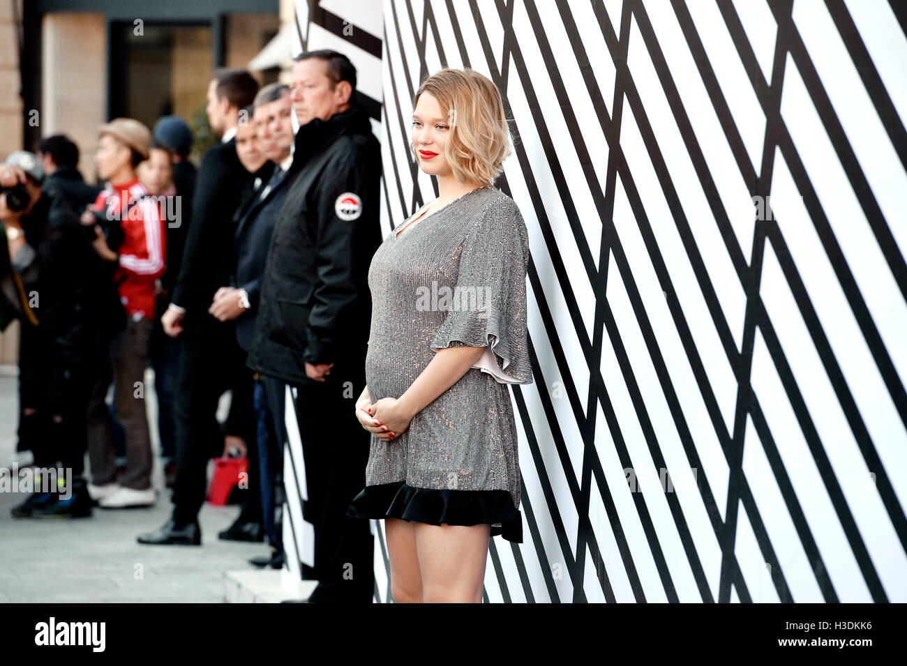 Léa Seydoux al di fuori di Louis Vuitton show, 5 ottobre 2016 Settimana della moda di Parigi pronto a indossare la Primavera/Estate 2017 Place Vendôme - Parigi 1er - Francia Foto Stock