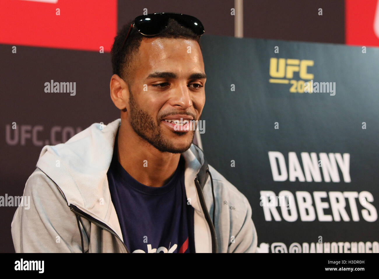 Manchester, Regno Unito. Il 6 ottobre, 2016. UFC 204 - Media Day a Arena di Manchester. Giovedì il 6 di ottobre 2016. Danny Roberts è stato intervistato prima di UFC 204. Credito: Dan Cooke/Alamy Live News Foto Stock