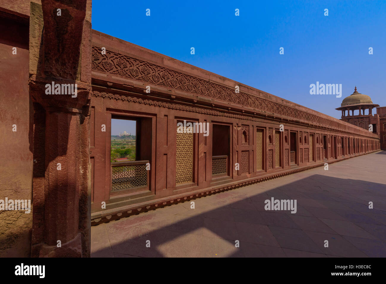 Jahangiri Mahal Palace in Agra fort fu costruito nel XI secolo,Agra India Foto Stock