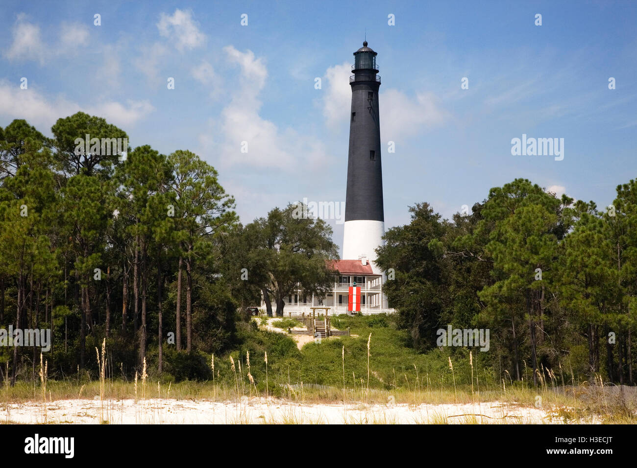 Il governo degli Stati Uniti di Pensacola designato come una base navale nel 1824 e autorizzato un faro che lo rende il più antico sulla costa del Golfo. Foto Stock