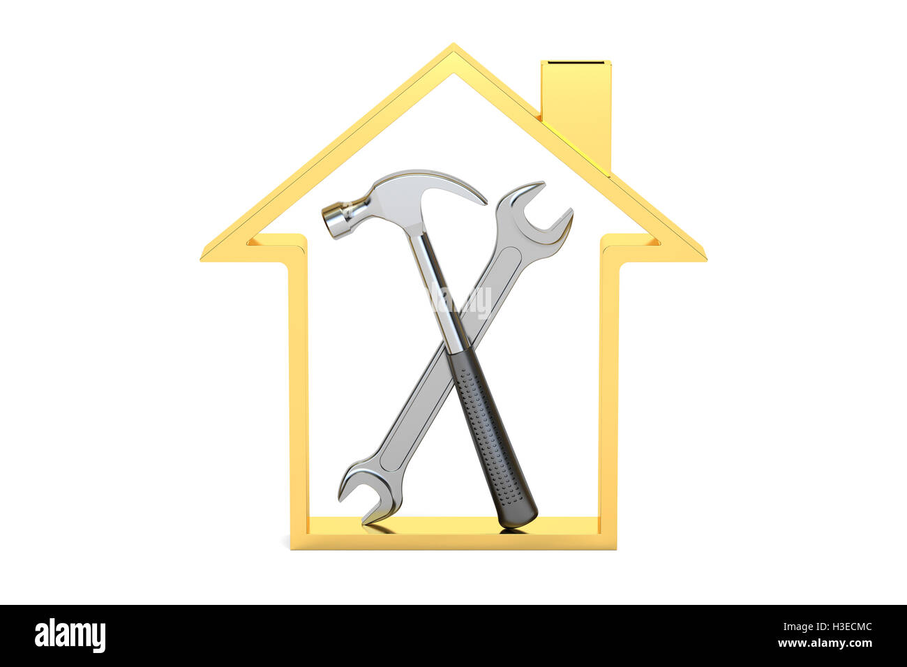 Home servizio di riparazione del concetto. 3D rendering isolati su sfondo bianco Foto Stock