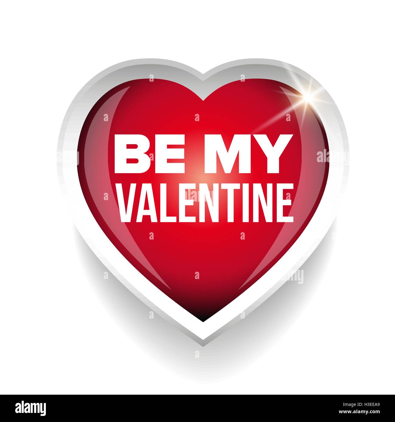 Essere il mio Valentino cuore del vettore Illustrazione Vettoriale