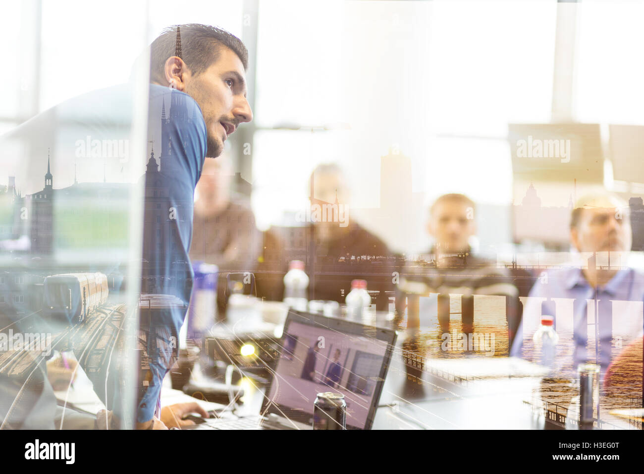 Presentazione aziendale sulla riunione aziendale. Foto Stock