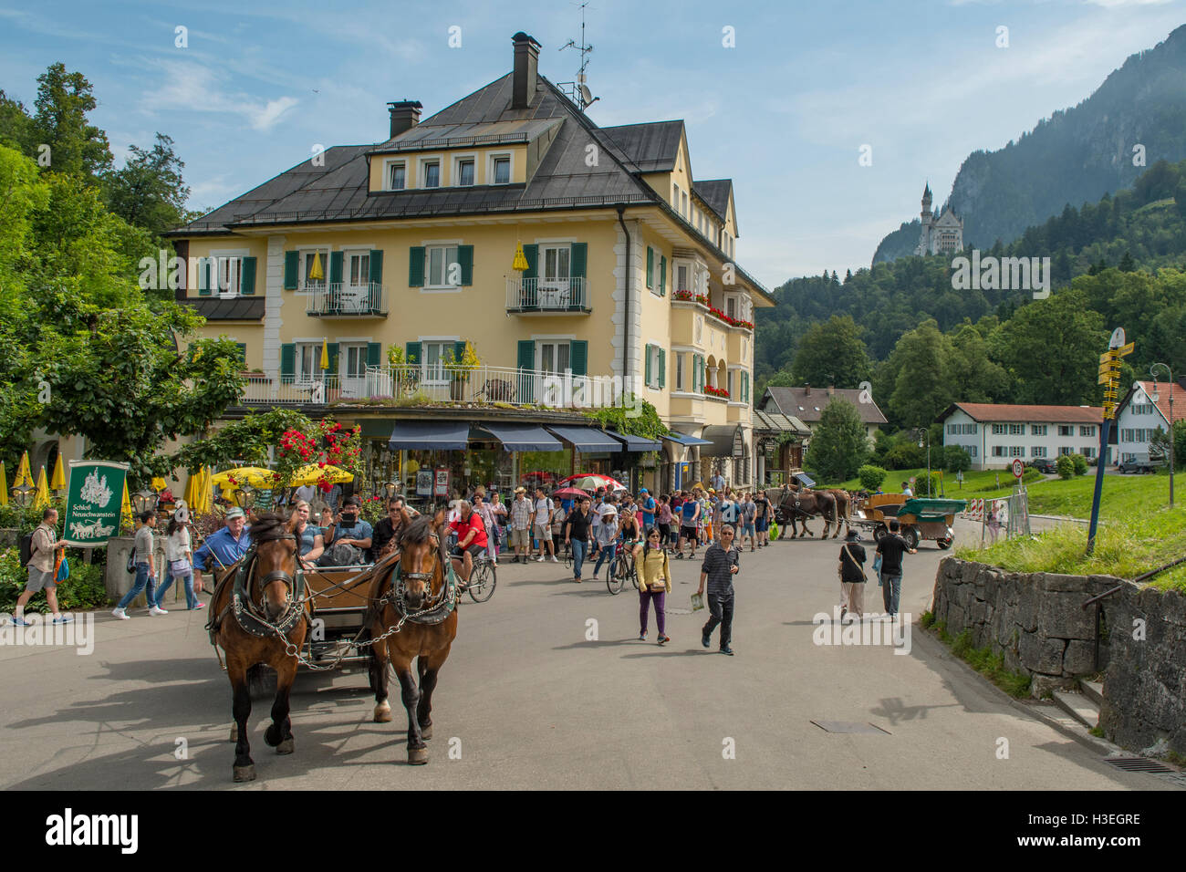 Hohenschwangau, Baviera, Germania Foto Stock