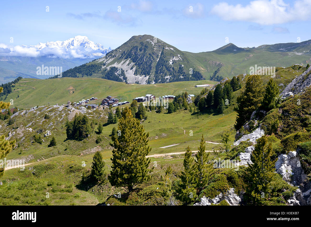 Plagne villaggi della Francia Foto Stock
