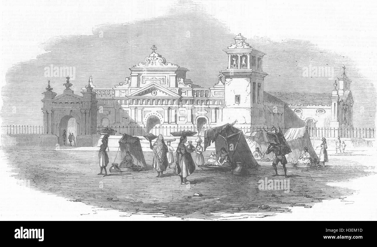 EL SALVADOR Cattedrale di San Salvador 1859. Illustrated London News Foto Stock