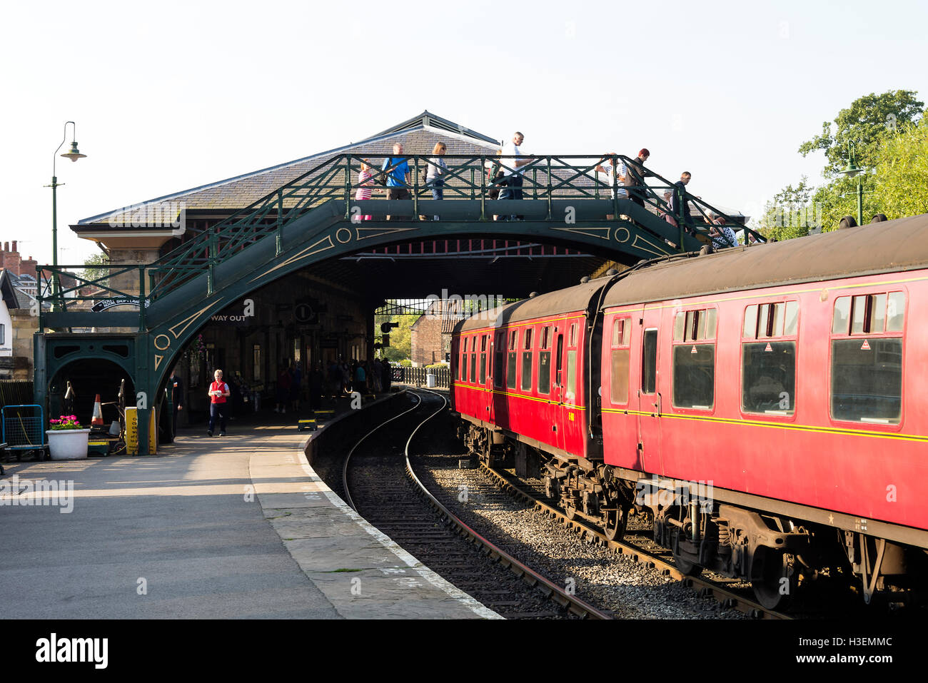 Pickering stazione sulla North Yorkshire Moors Railway North Yorkshire England Regno Unito Regno Unito Foto Stock