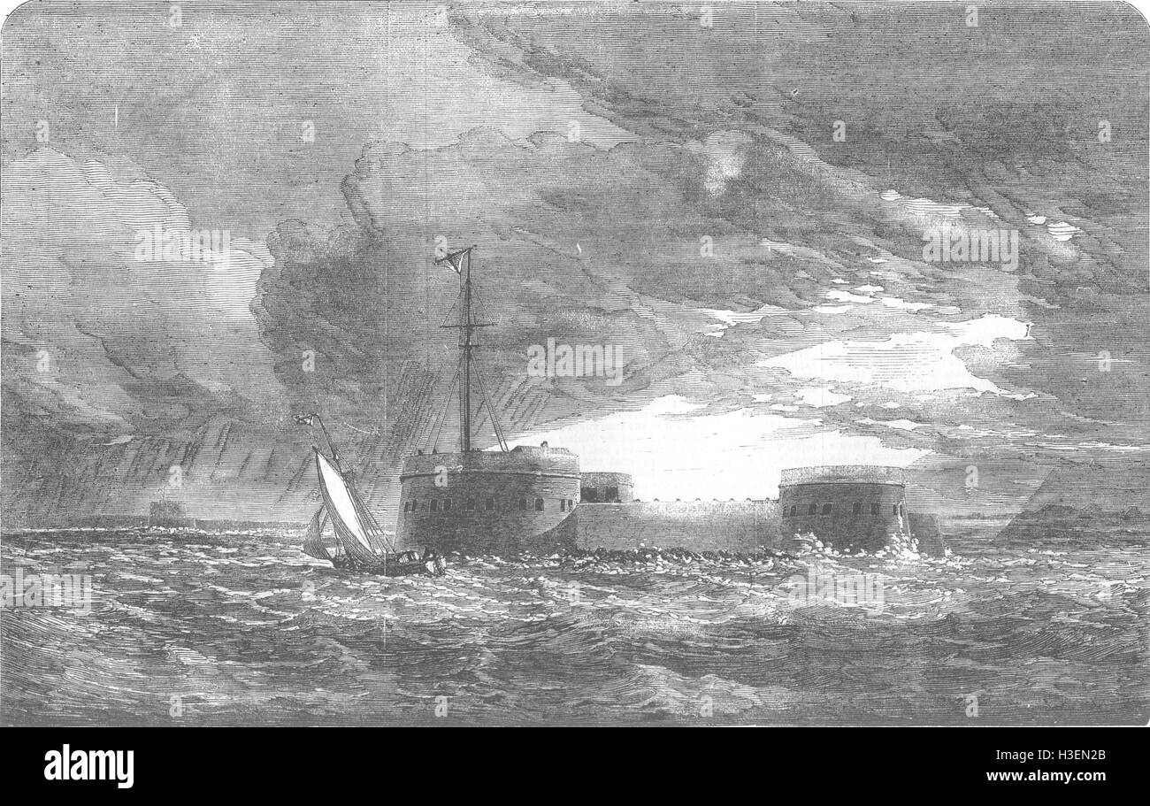 La RUSSIA Fort Pietro grande 1854. Illustrated London News Foto Stock