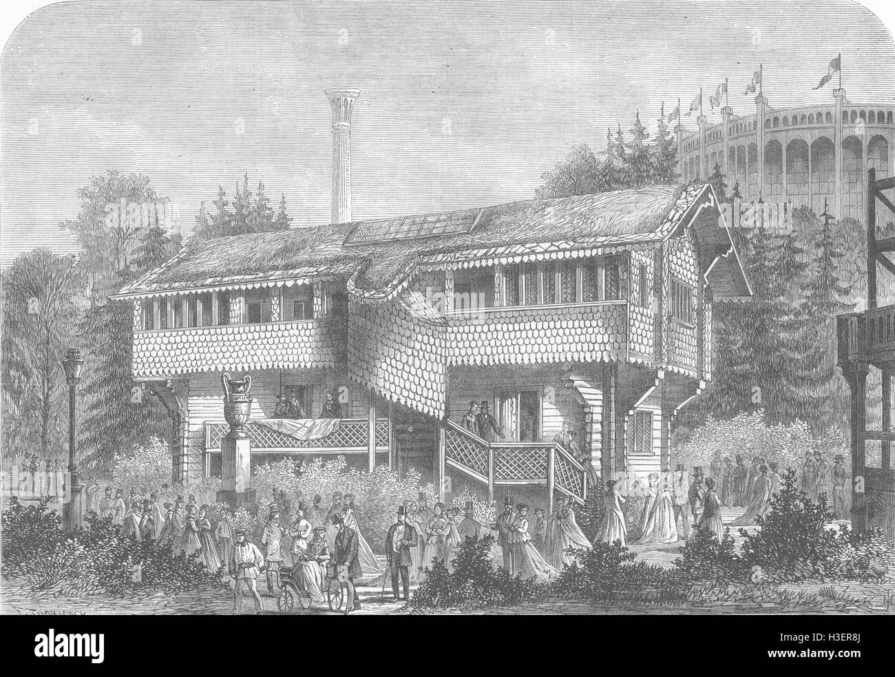 La Svezia paris Expo Gustavo Vasa house 1867. Illustrated London News Foto Stock