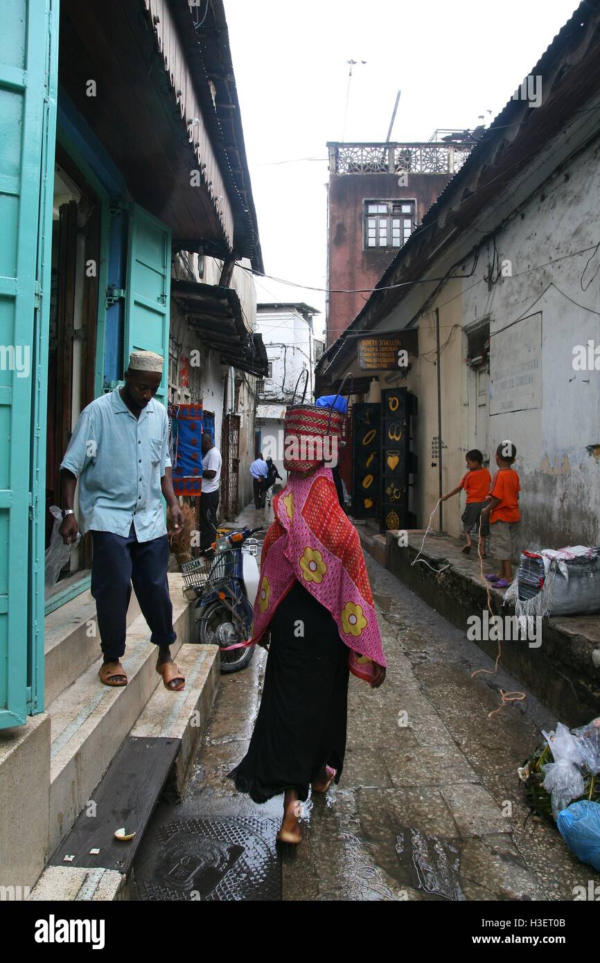 Stone Town a Zanzibar, Africa Foto Stock