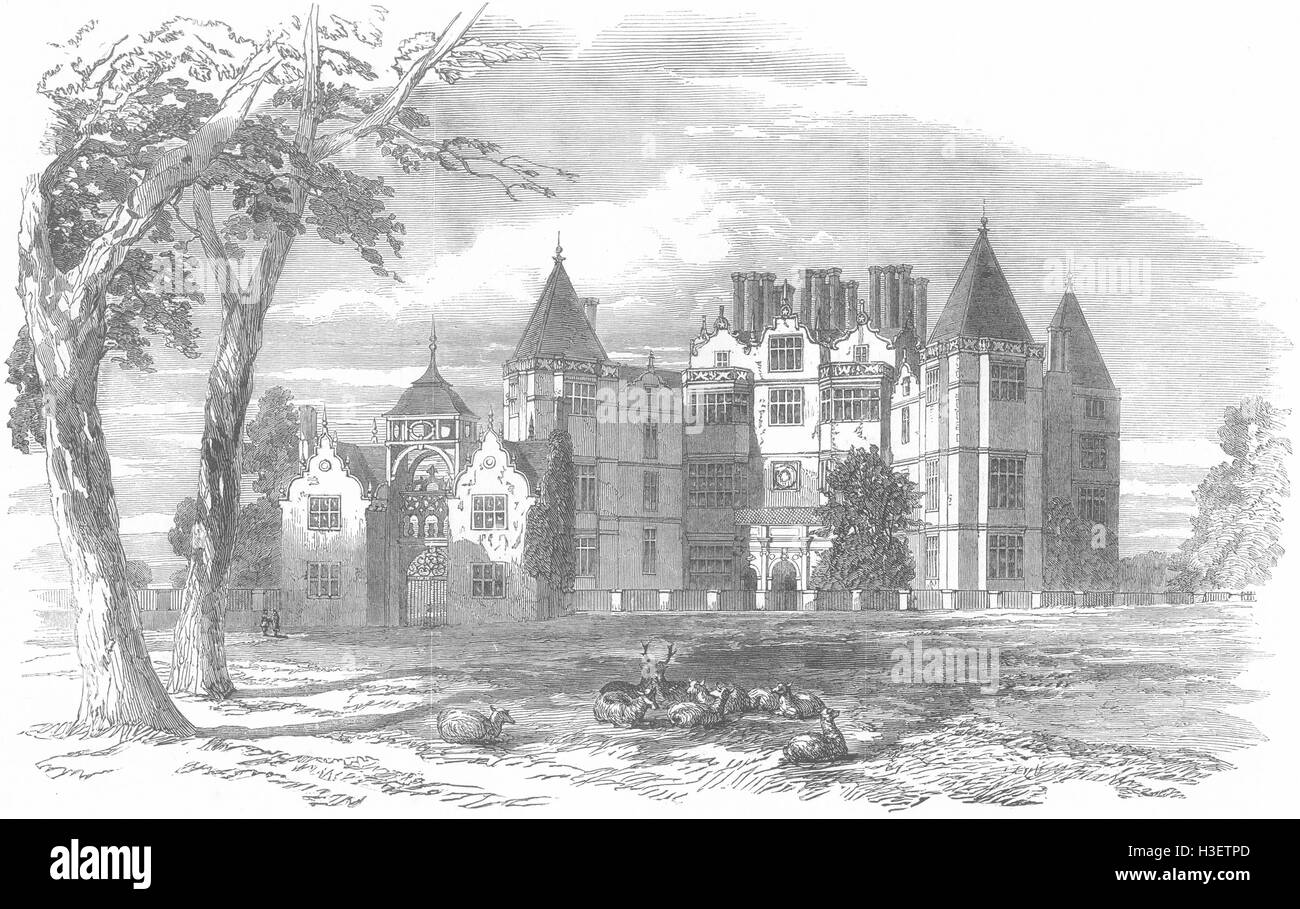 WORCS Westwood, vicino a Droitwich(Sir John Pakington) 1852. Illustrated London News Foto Stock