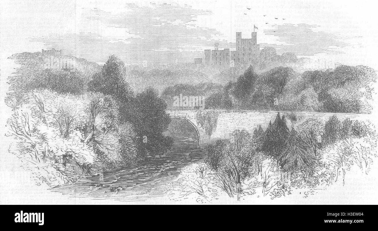 Il Galles Penrhyn Castello, Llandegai 1859. Illustrated London News Foto Stock