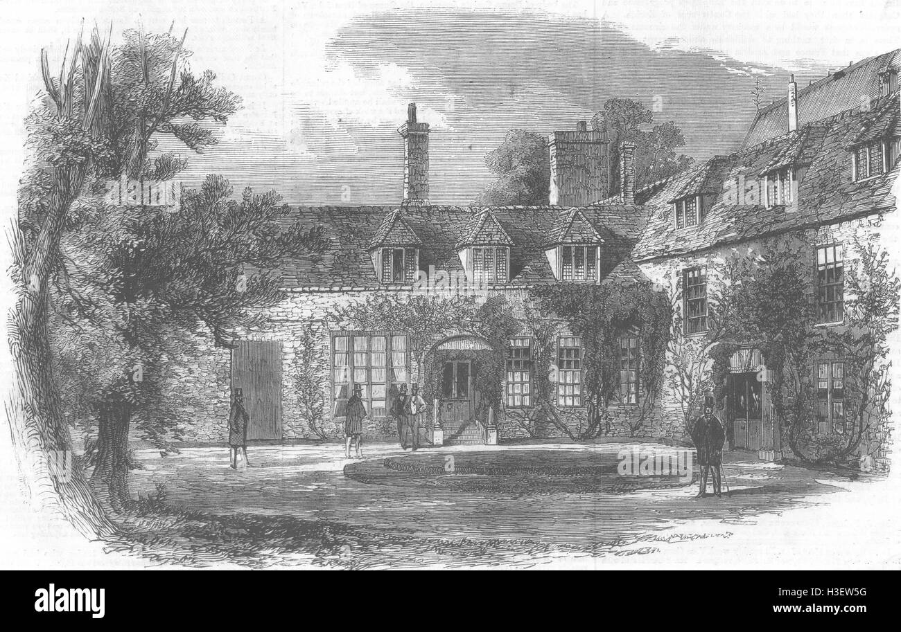 OXON Frewen's Hall, Oxford 1859. Illustrated London News Foto Stock