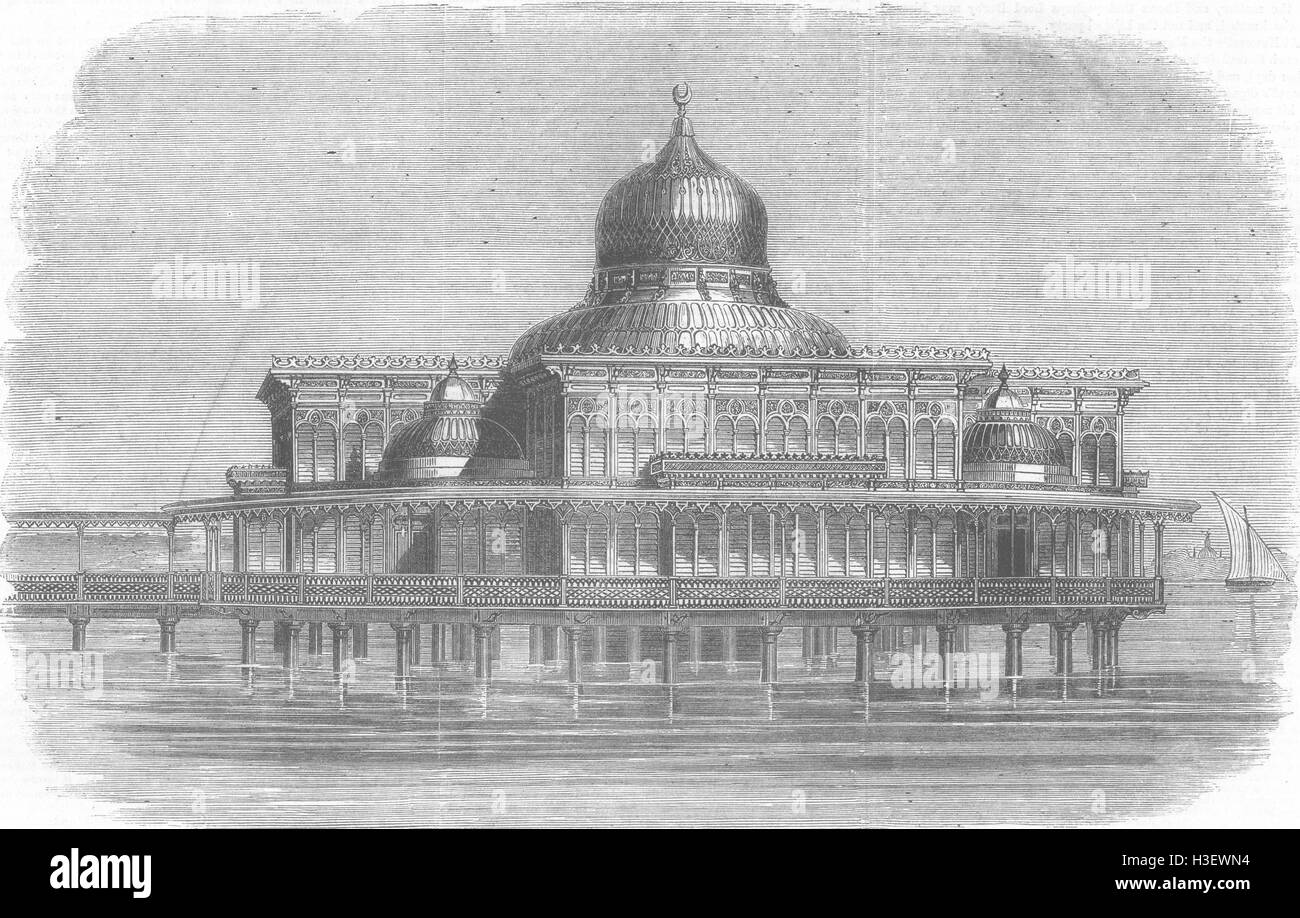 Egitto Bagni, essendo costruito per il viceré d'Egitto 1858. Illustrated London News Foto Stock