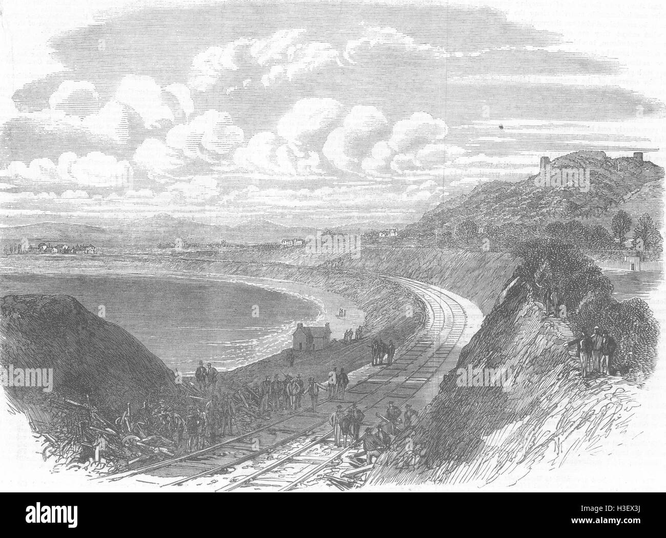 Il Galles incidente ferroviario nr Abergele & Llanddulas 1868. Illustrated London News Foto Stock
