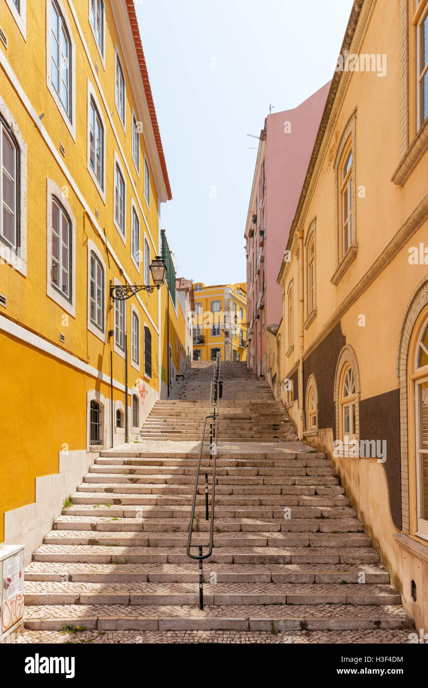 Scala a São Bento district, Lisbona, Portogallo Foto Stock