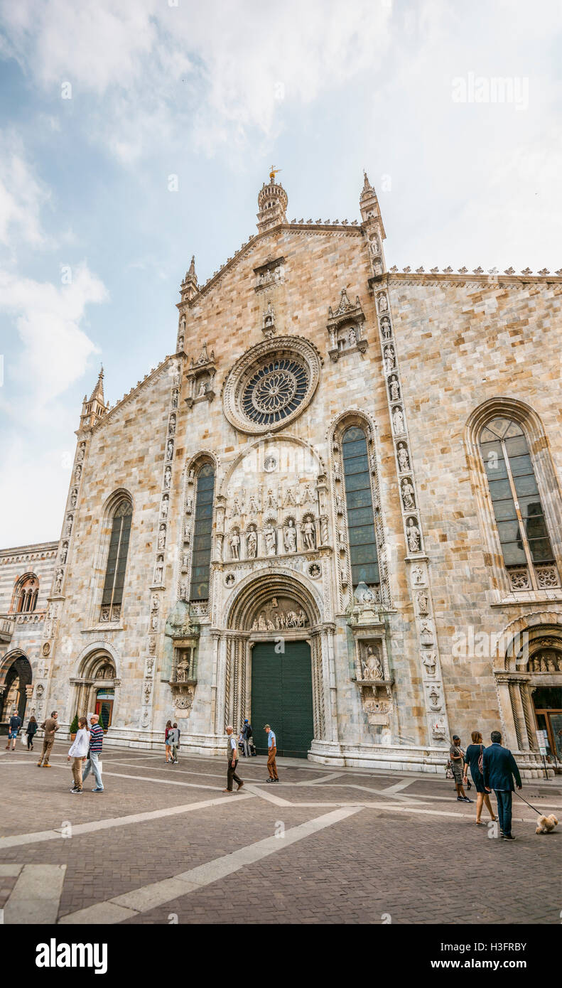 Piazza Duomo a Como, Lombardia, Italia Foto Stock