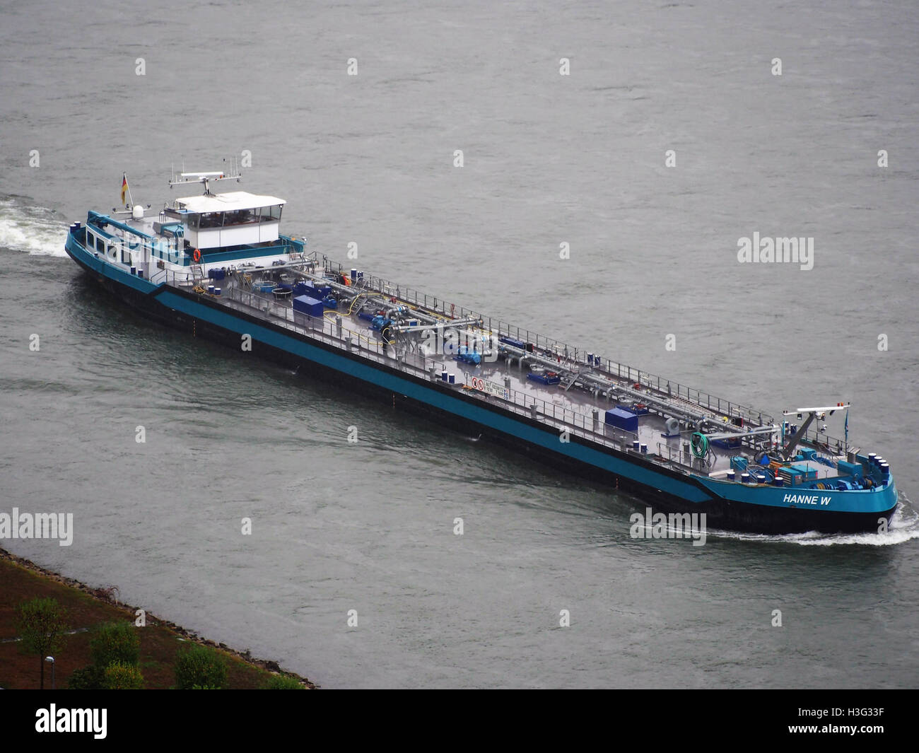 Hanne-W (nave, 1971) ENI 04607630, Sankt Goar, Der Rhein pic2 Foto Stock