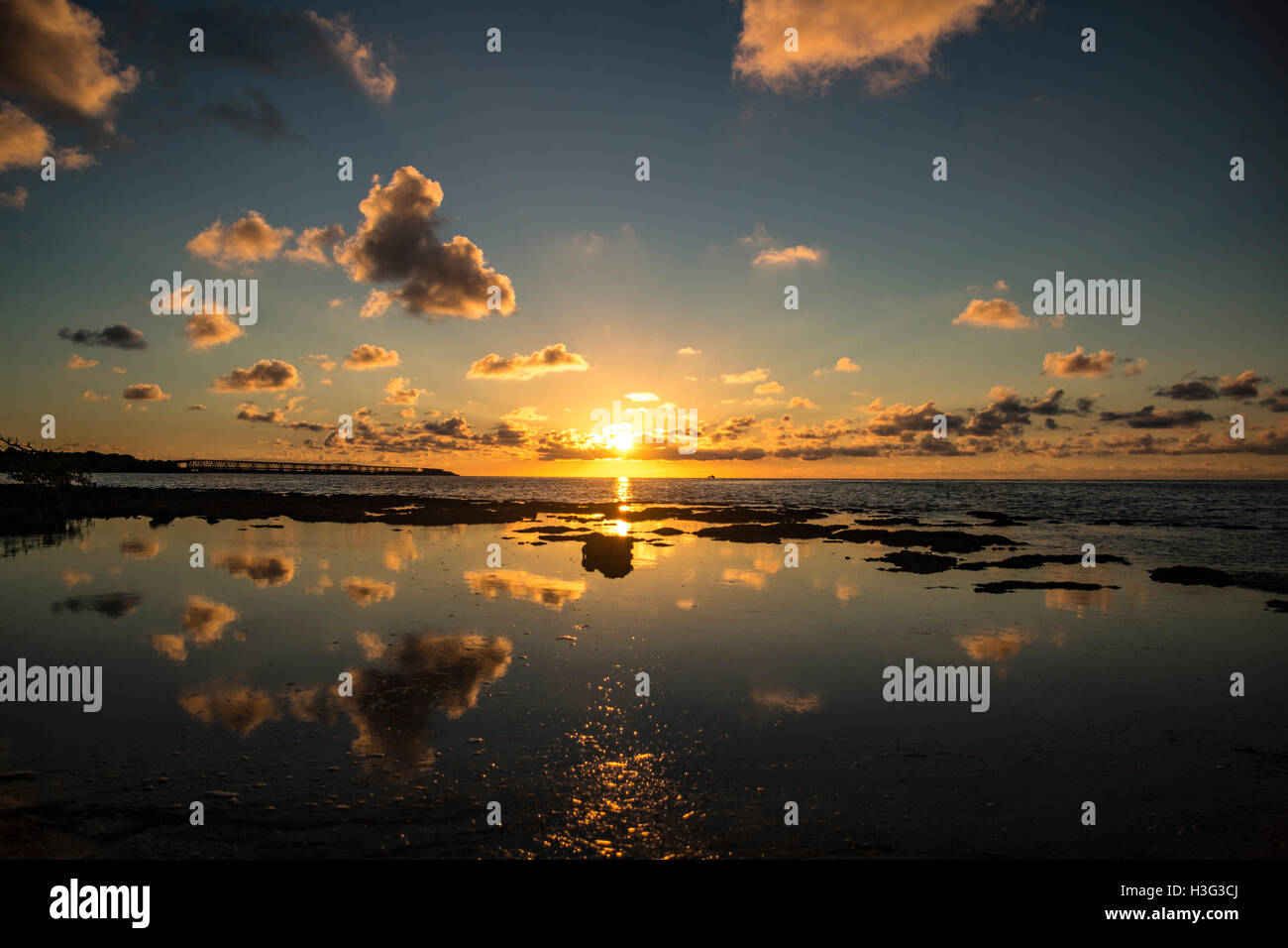 Il sunrise da Big Pine Key Foto Stock