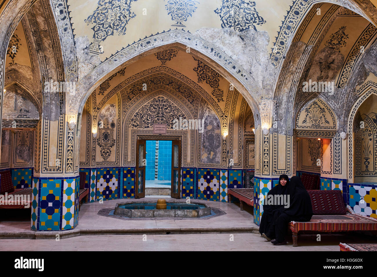 Iran, provincia di Isfahan, Kashan città, l'hammam o stabilimento balneare del sultano Ahmad Mir Foto Stock