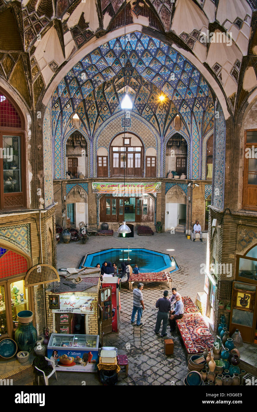 Iran, provincia di Isfahan, Kashan city, il bazar Foto Stock