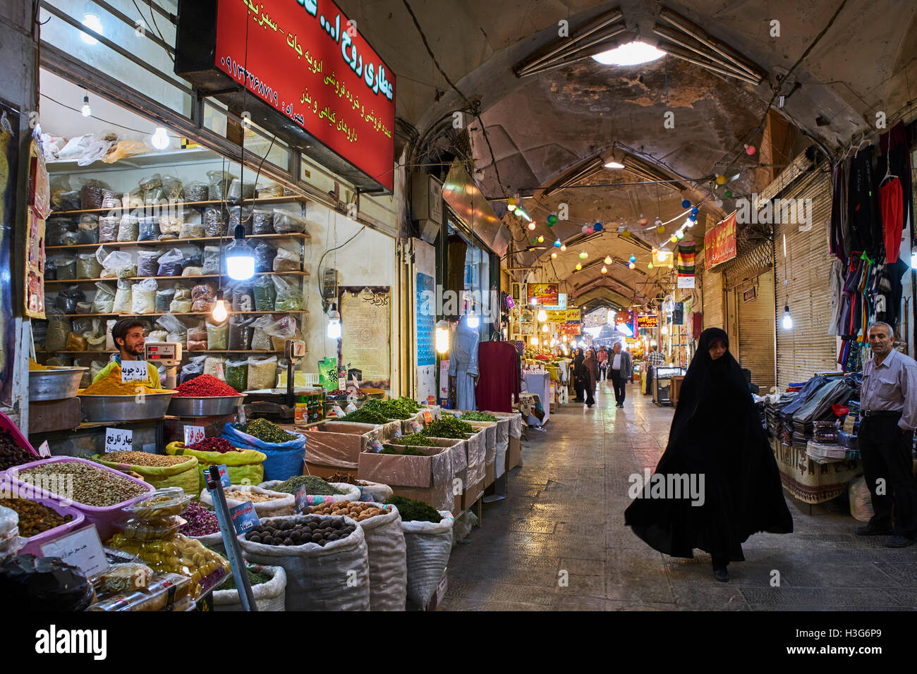 Iran, Isfahan, Gran Bazaar, Bazar e Bozorg Foto Stock