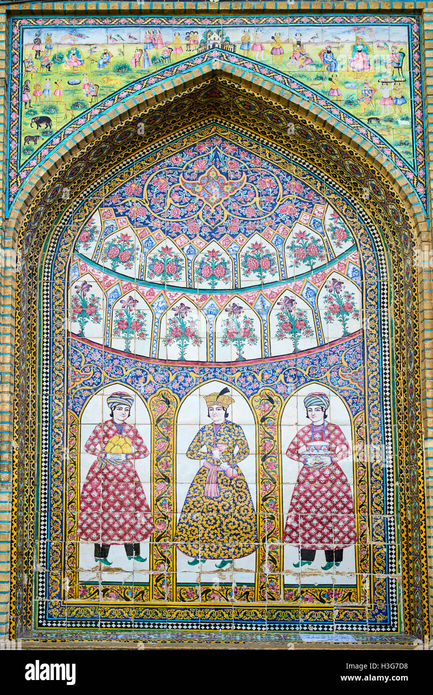 Iran, far Provincia, Shiraz, Qavam casa o casa Naranjestan, dimora storica Foto Stock