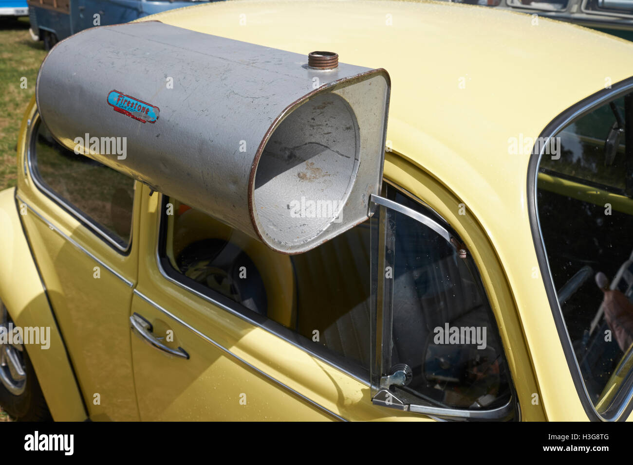 Un Firestone unità aria condizionata noto come 'Swamp refrigeratore' montato su una VW Beetle. Foto Stock