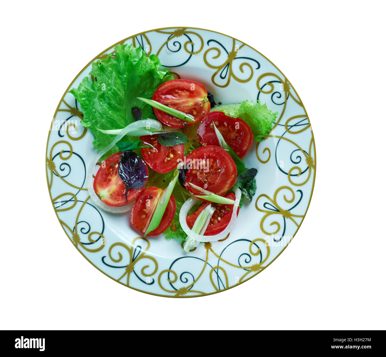 Sud Sudanese Insalata di pomodoro.cucina africana Foto Stock