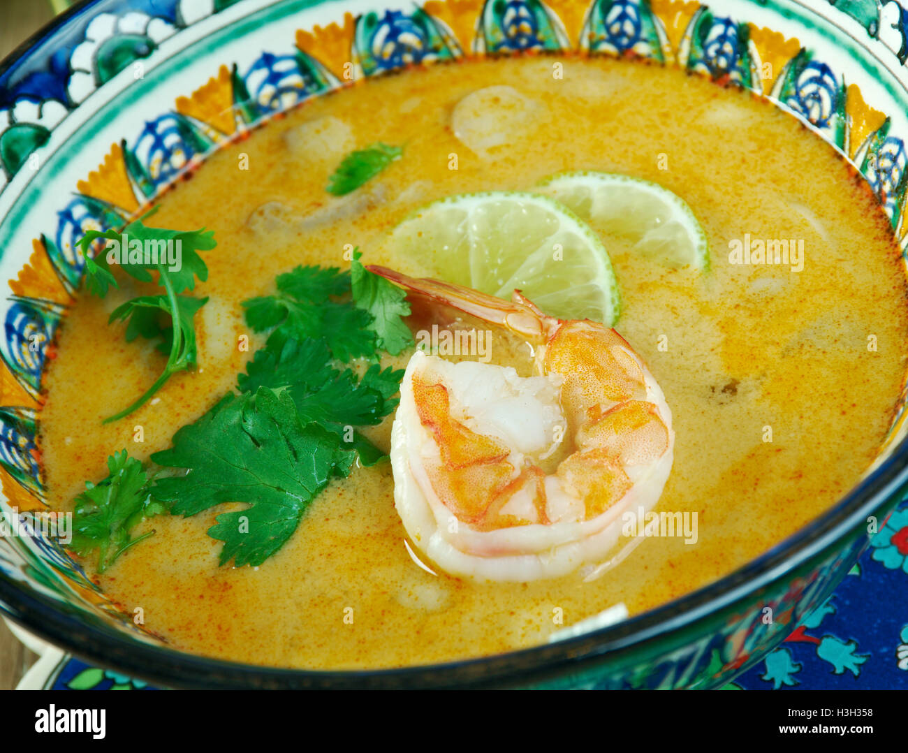 Tom Yum Goong cibo piccante .cibo tailandese Foto Stock