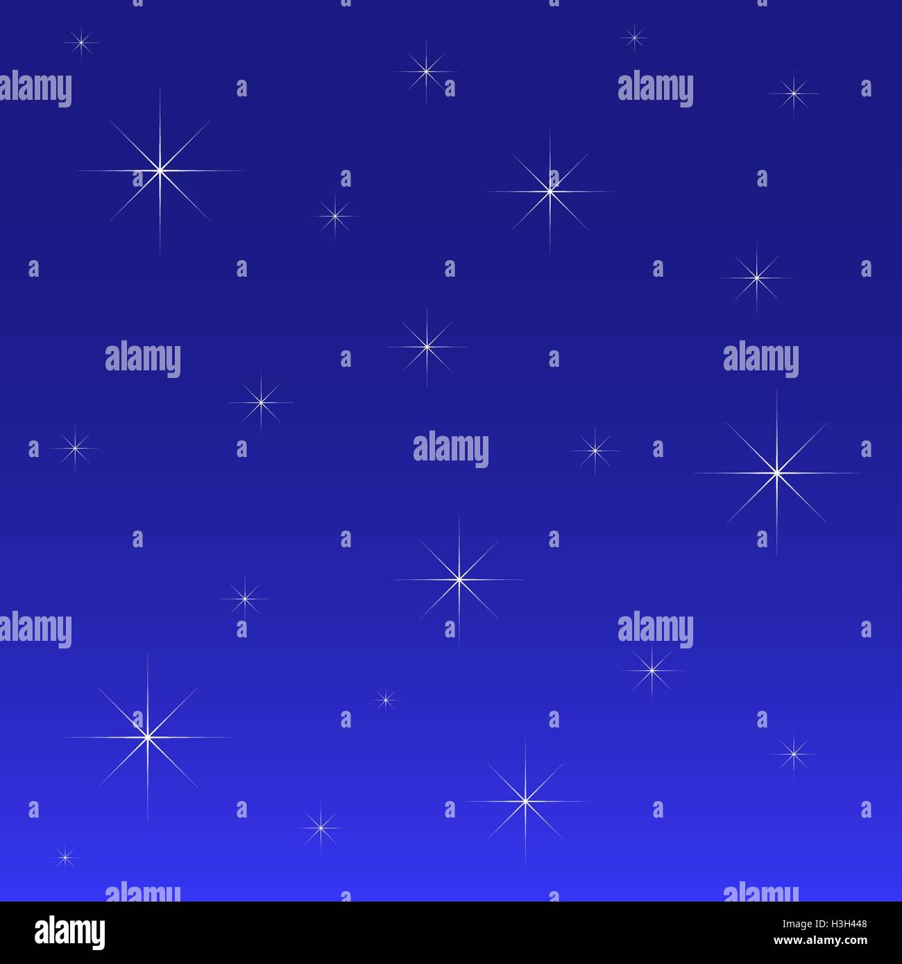 Le stelle nel cielo notturno Illustrazione Vettoriale