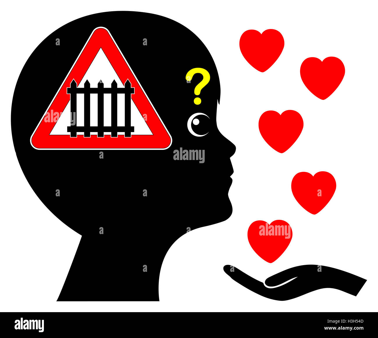 Autismo e amore Foto Stock