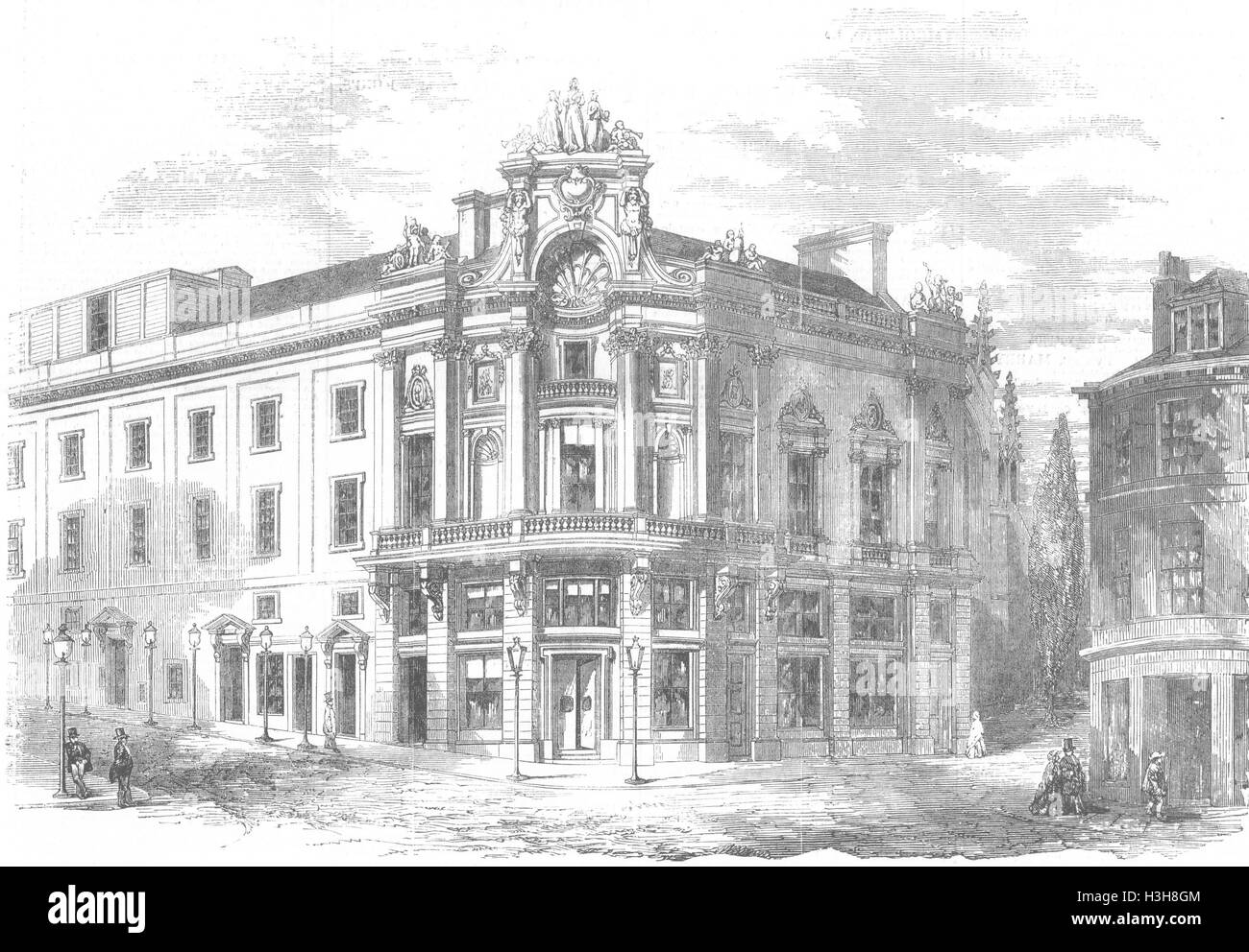 Scozia Queen's Theatre & Opera House, Edinburgh 1857. Illustrated London News Foto Stock