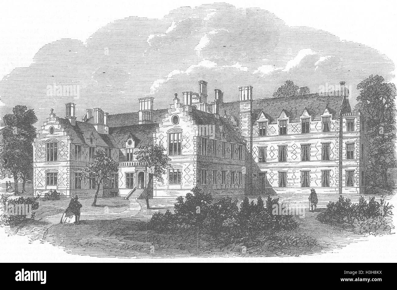 Londra nuovo ospedale tedesco, Dalston 1864. Illustrated London News Foto Stock