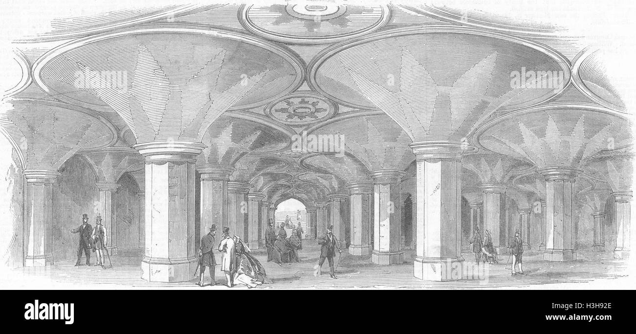 Metropolitana londinese di nuova stazione, Crystal Palace 1865. Illustrated London News Foto Stock