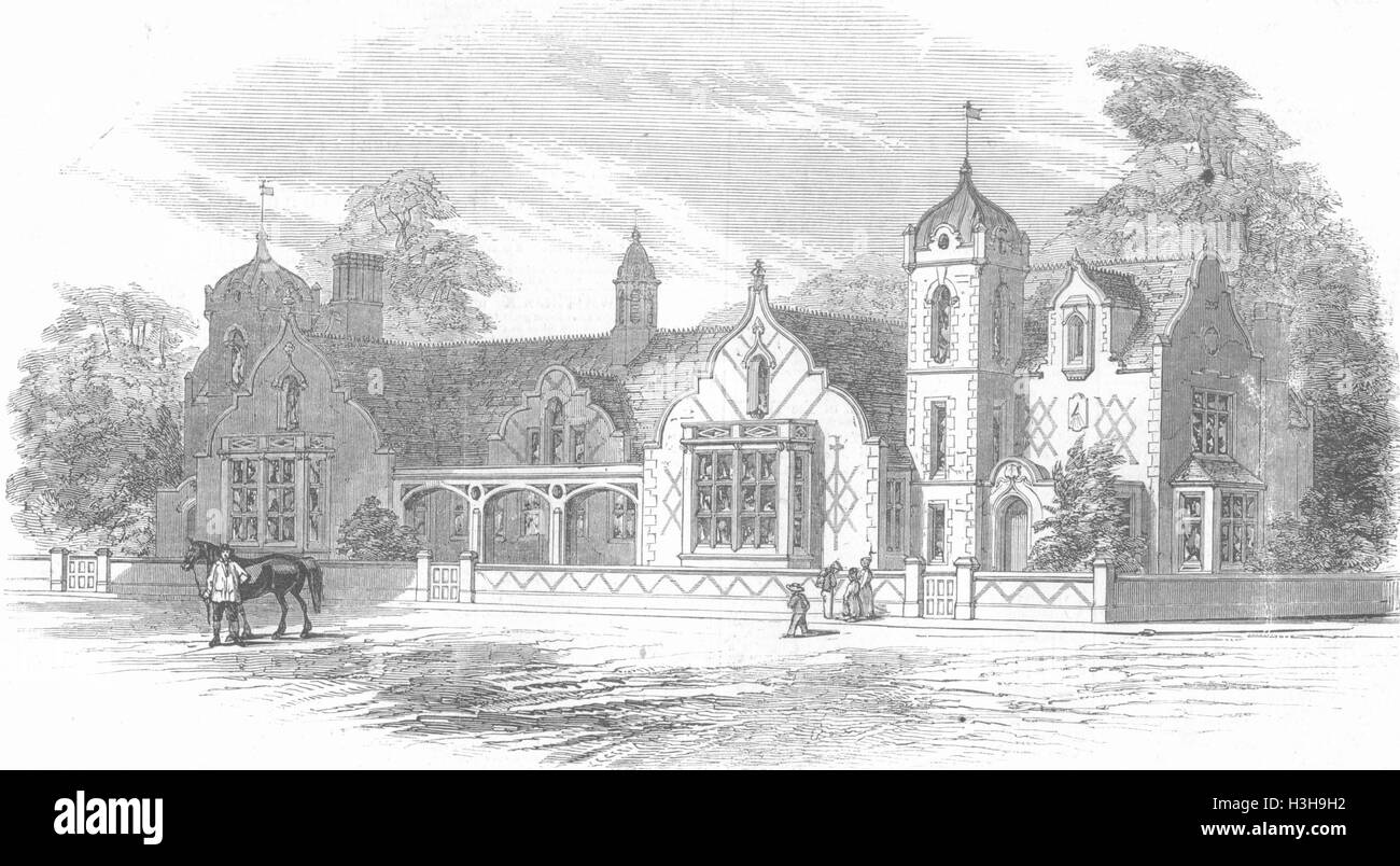 LONDON St Michael's scuole, Pimlico 1848. Illustrated London News Foto Stock