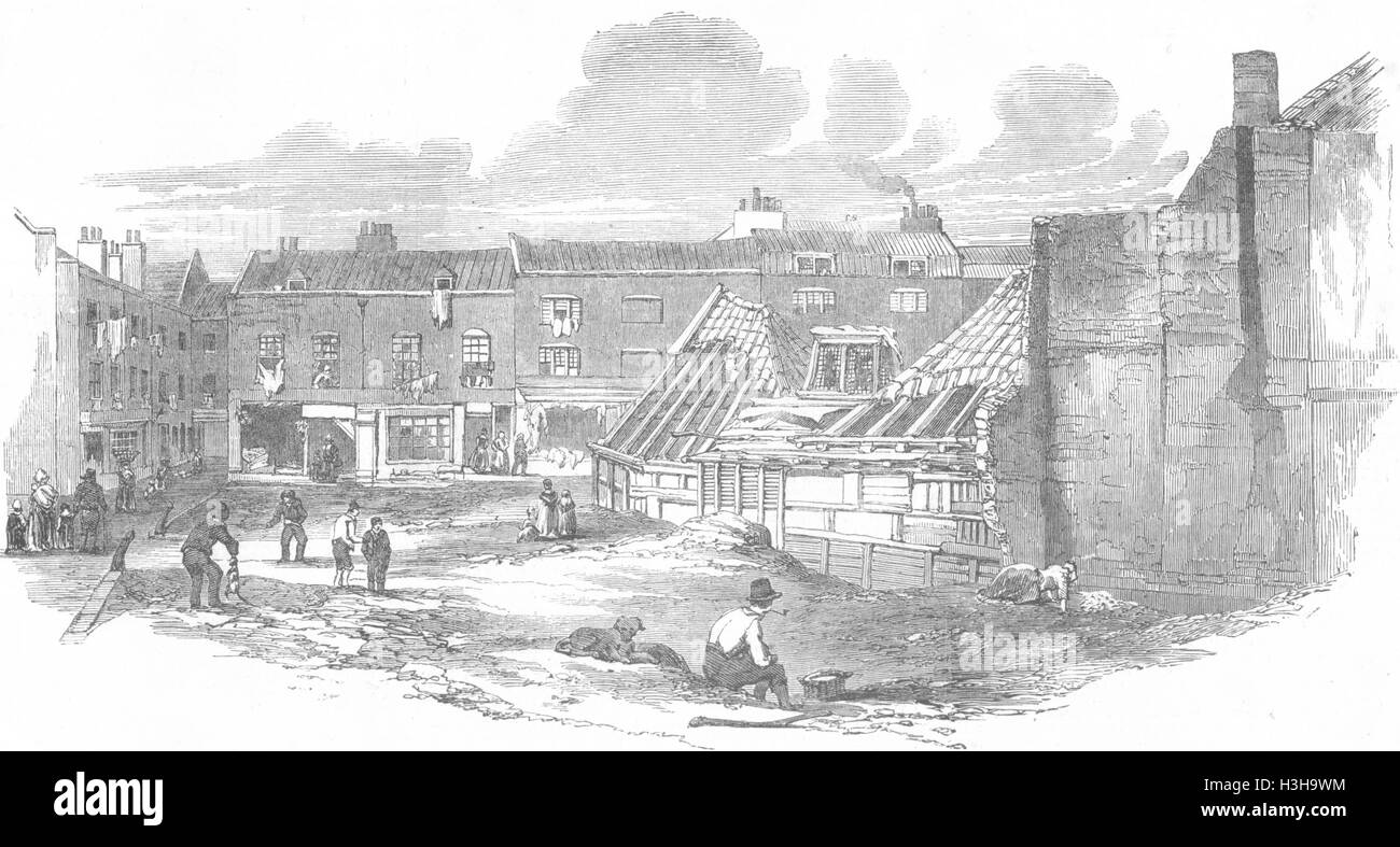 Modello di Londra working class house 1853. Illustrated London News Foto Stock