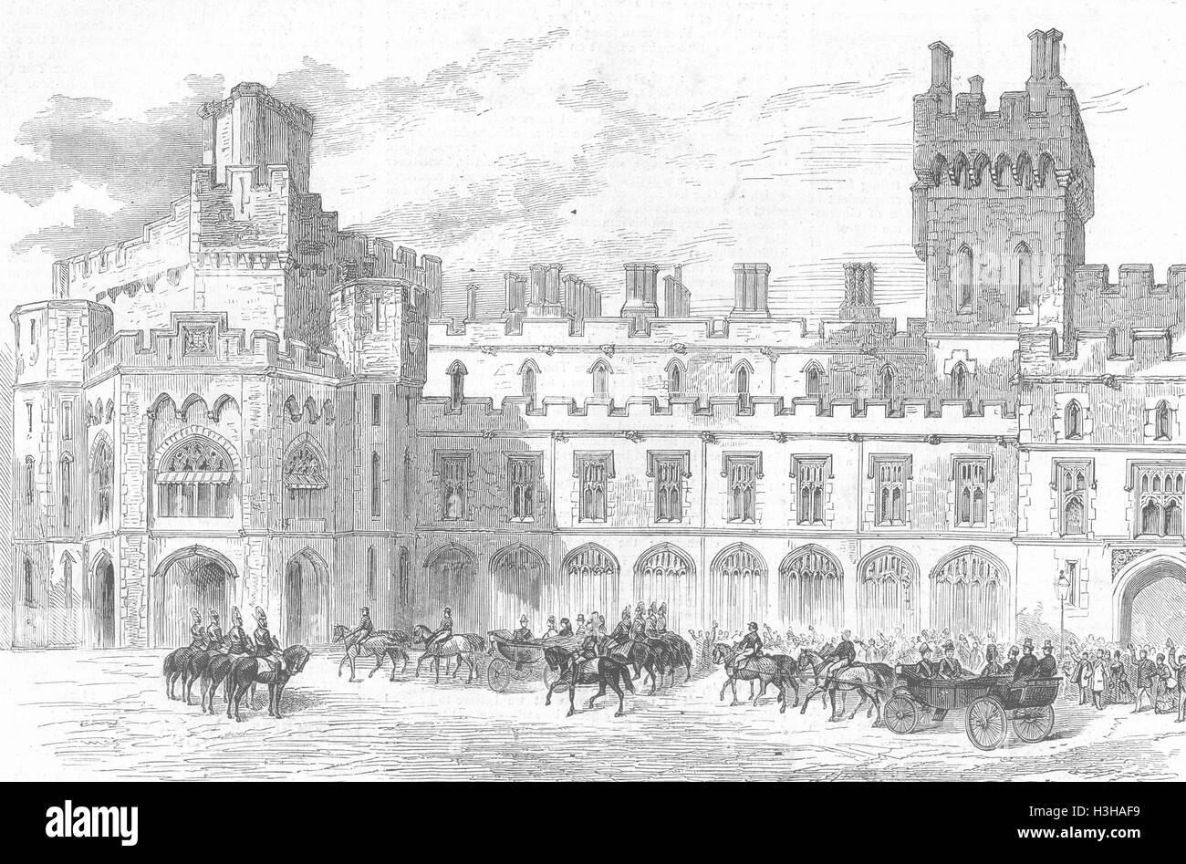 WINDSOR Duca di Edimburgo, Appartamenti di Stato 1874. Il grafico Foto Stock