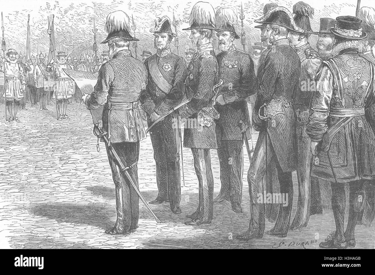 Londra Richard Dacres, Conestabile della Torre di Londra 1881. Il grafico Foto Stock