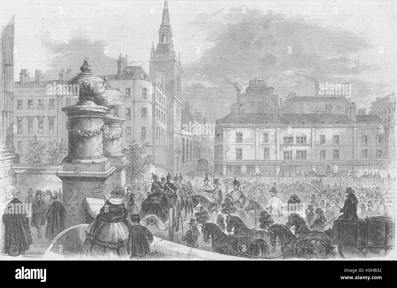 ST PAULS CATHEDRAL generale di Picton sepoltura, Paolo 1859. Tempi illustrato Foto Stock