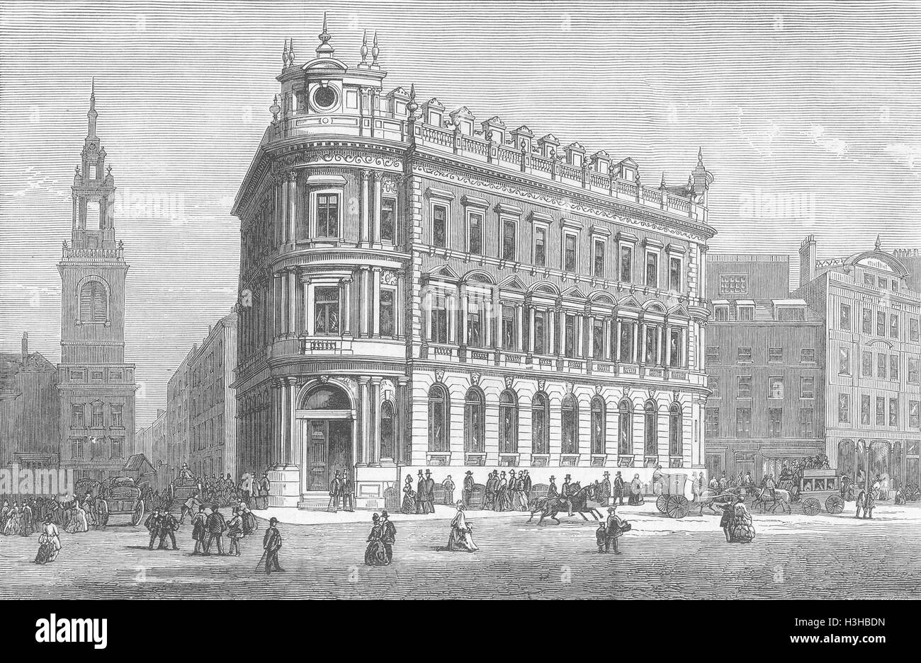 La regina Victoria St nazionale deposito sicuro Co 1873. Il grafico Foto Stock