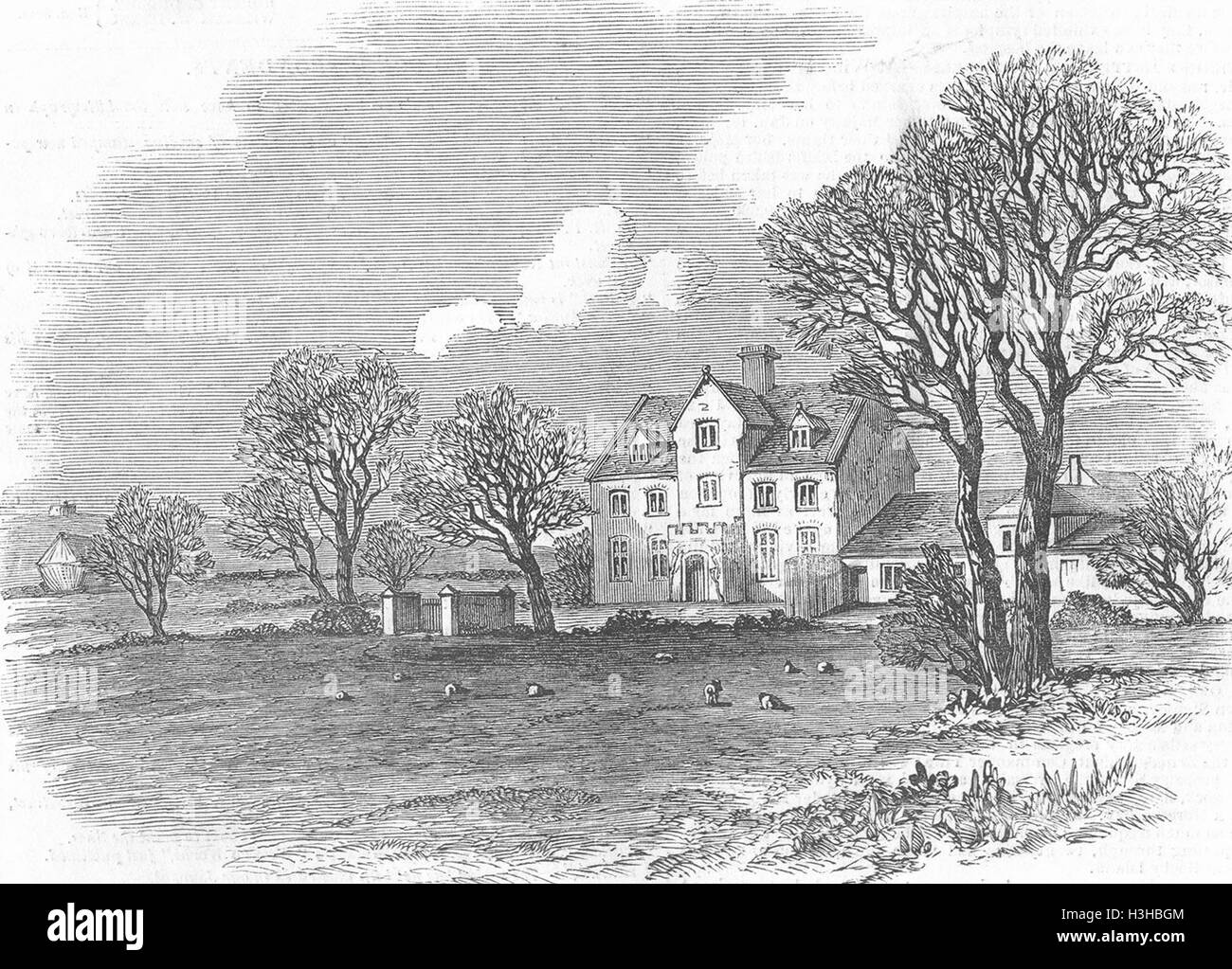 NORFOLK Potash Farm, vicino a Wymondham 1849. Illustrated London News Foto Stock