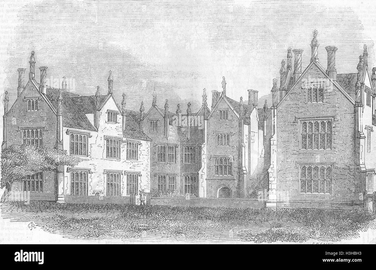 SOMT Barrington Court, Somersetshire 1846. I tempi pittorica Foto Stock