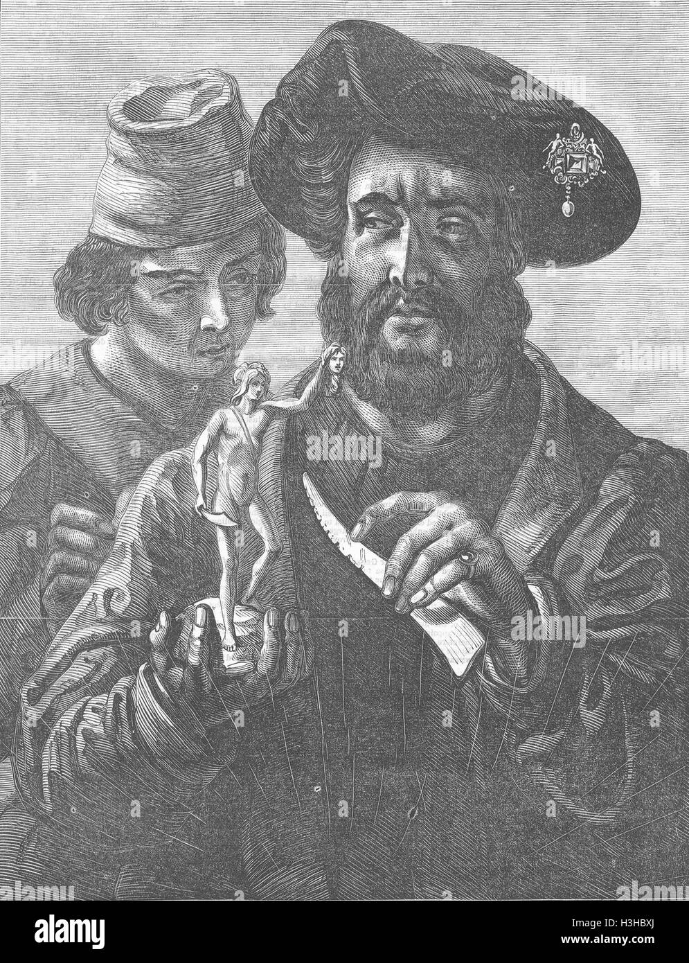 Belle arti Benvenuto Cellini & Manellini, Mugello 1851. Illustrated London News Foto Stock