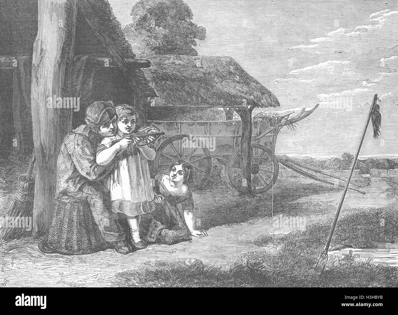 Famiglia arcieri 1851. Illustrated London News Foto Stock