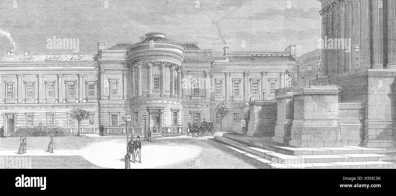 LONDON University College di nuovi edifici 1881. Illustrated London News Foto Stock