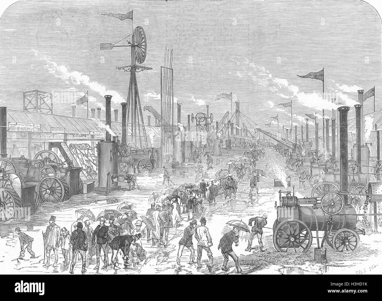 Londra Farm show, Kilburn macchinari, moto 1879. Illustrated London News Foto Stock