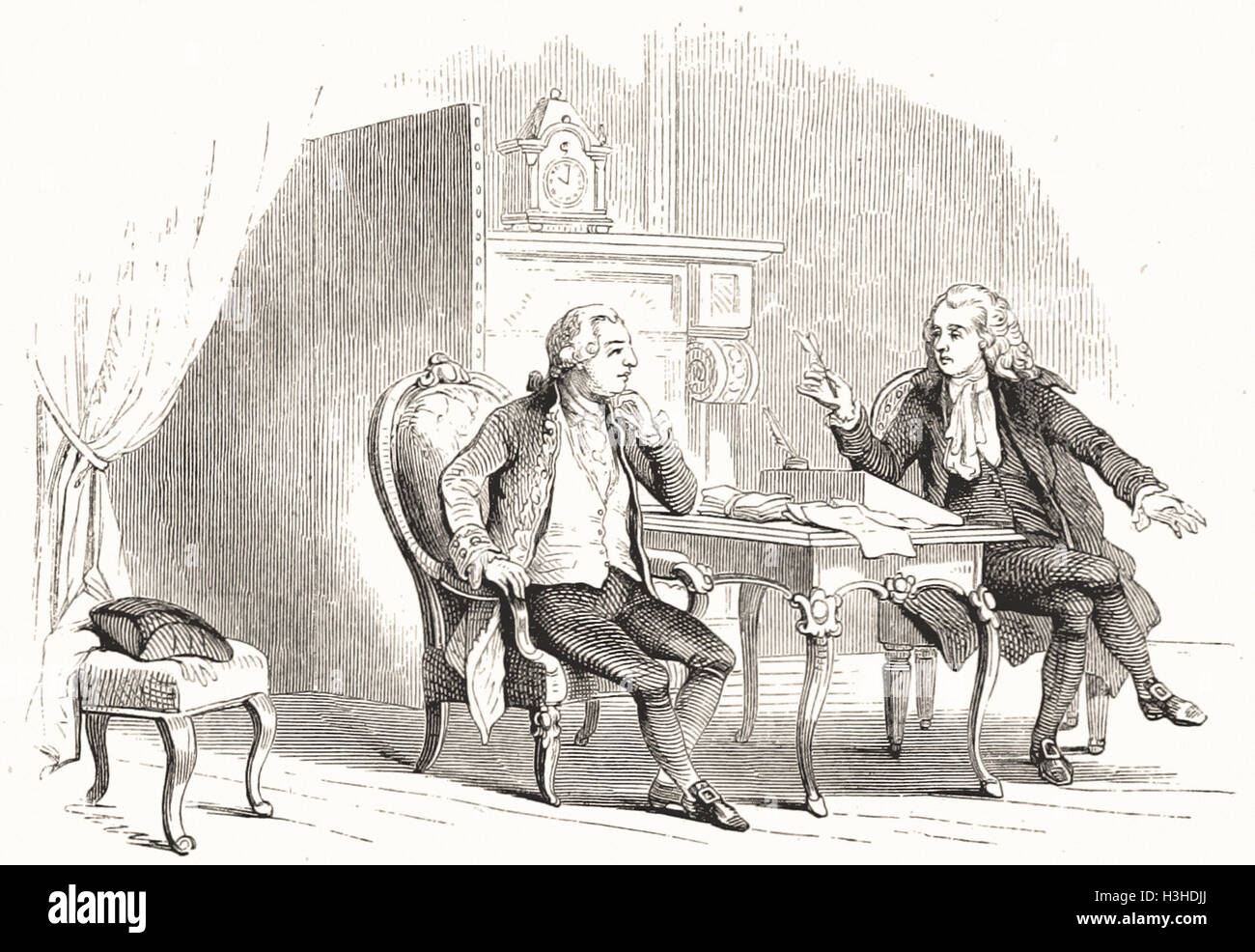 LOUIS XVI. E MALESHERBES Foto Stock