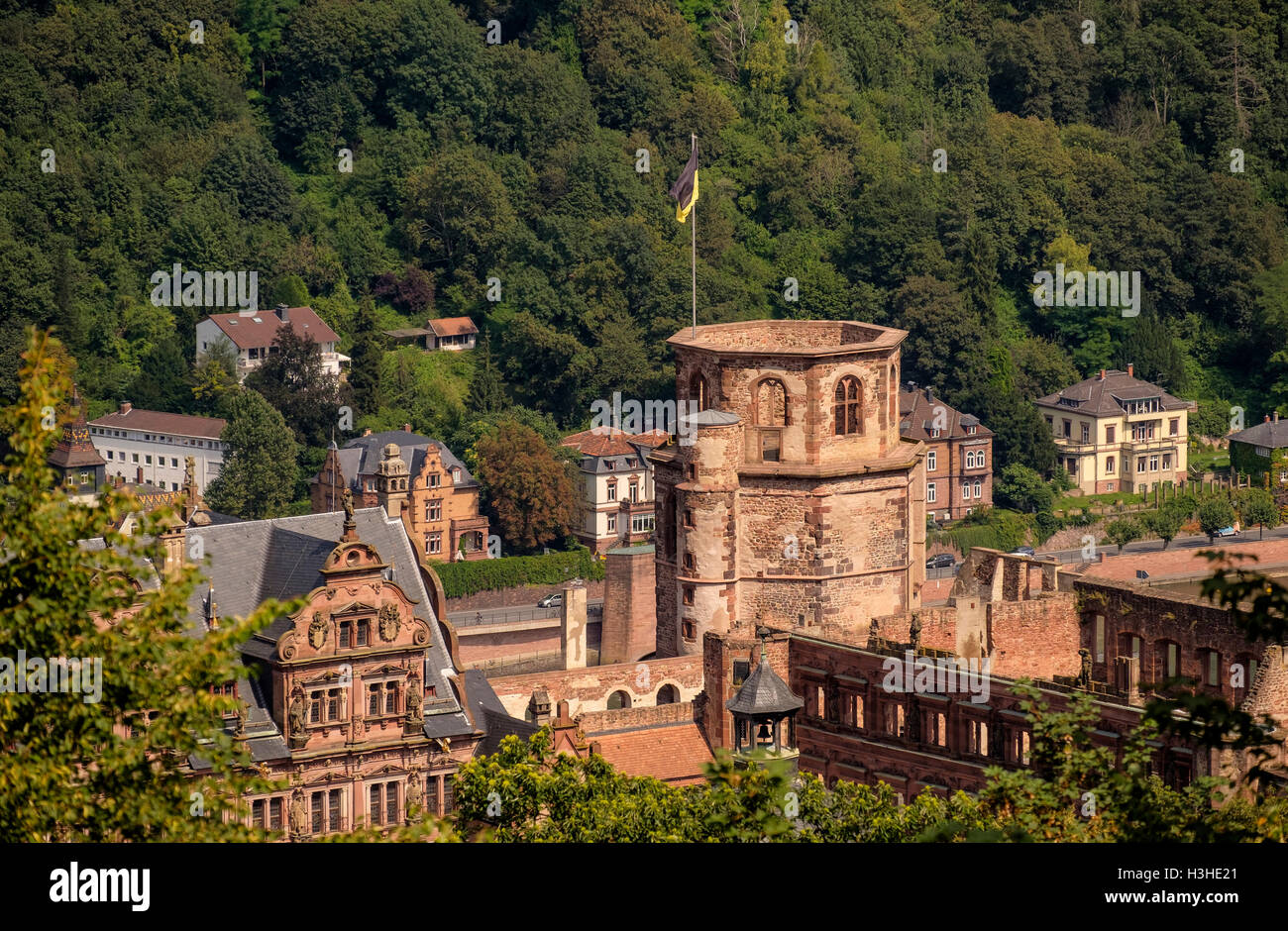 Il castello di Heidelberg a Heidelberg, Germania, Europa Foto Stock